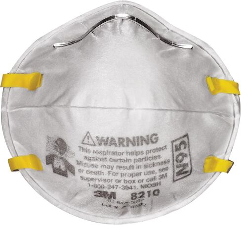 3M N95 Performance Respirator 8210, 2 Pack, Drywall Sanding, NIOSH-APPROVED N95, Advanced Filter Media For Easy Breathing, Cushioning Nose Foam, Adjustable Noseclip, Stretchable Straps (8210D2-DC) in Saudi Arabia