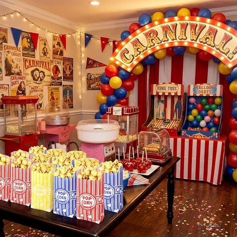 Yungyan 300 Pcs Popcorn Bags Bulk 1oz Grease Resistant Paper Snack Bags in Red Yellow Dark Blue for Party Movie Night Carnival Concession Stand Supplies in Saudi Arabia