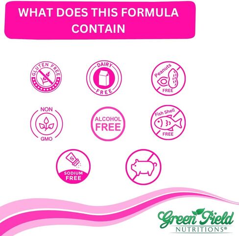 Greenfield Nutritions Halal Biotin Tablet for Adult - 60 Halal Multivitamin for Hair Skin and Nails - High potency 5000mcg Biotin with 50mg Collagen and Minerals - Gelatin Gluten Free, Non-GMO Vitamin in Kuwait