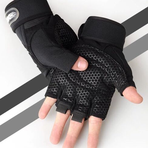 2 Pair Sport Weight Lifting Gloves for Men and Women,Full Palm Protection&Wrist Wraps,Workout Gloves for Gym,Dumbbell,Fitness, Weightlifting, Pull-ups in Saudi Arabia