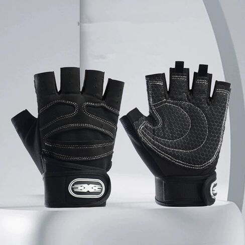 2 Pair Sport Weight Lifting Gloves for Men and Women,Full Palm Protection&Wrist Wraps,Workout Gloves for Gym,Dumbbell,Fitness, Weightlifting, Pull-ups in Saudi Arabia