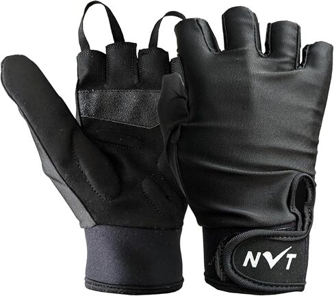 قفازات NVT للكراسي المتحركة وقفازات التمرين للرجال والنساء - قفاز رفع الأثقال في صالة الألعاب الرياضية وركوب الدراجات مع امتصاص الصدمات، وقبضة بدون أصابع ودعم المعصم in Kuwait