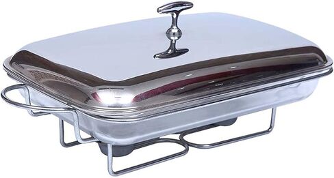 This Stainless Steel Insulated Dinner Plate Set is Rectangular and Includes a Glass Insulated Tray, Suitable for buffets, Restaurants, Kitchen Parties, and Other Occasions., in Saudi Arabia