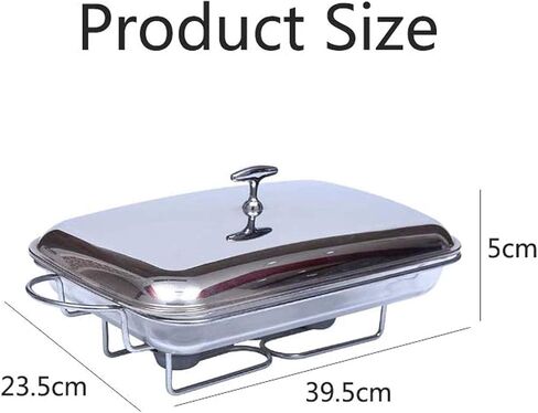 This Stainless Steel Insulated Dinner Plate Set is Rectangular and Includes a Glass Insulated Tray, Suitable for buffets, Restaurants, Kitchen Parties, and Other Occasions., in Saudi Arabia