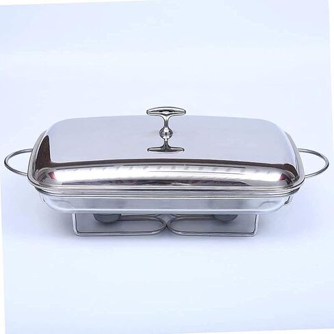 This Stainless Steel Insulated Dinner Plate Set is Rectangular and Includes a Glass Insulated Tray, Suitable for buffets, Restaurants, Kitchen Parties, and Other Occasions., in Saudi Arabia