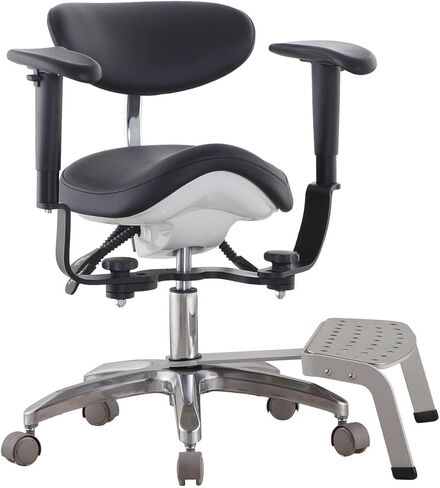 كرسي أسنان ديناميكي من النوع الجديد Microsope يتم التحكم فيه بالقدم من جلد البولي يوريثان مع مسند للذراعين SDS-FC1 in Kuwait