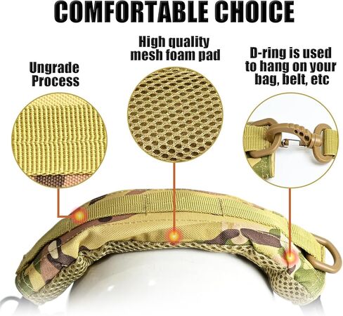 Tactical Modular Earmuff Cover Compatible with 3M, Howard Leight, Walker's, and Peltor hearing protectors (Camo) in Saudi Arabia