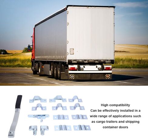 Cam Action Door Lock Kit, Metal Cargo Trailer Door Lock for Shipping Container, Bar Latch Hasp Retainer Keeper - Galvanized Coating, Secure Lever Mechanism, Easy Installation for in Saudi Arabia