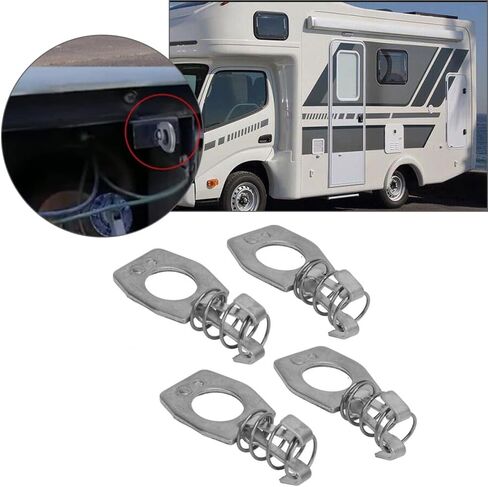 Cngoat41 Door Fastener Cover Water Heater Cam Lock Latch 4Pcs For RVs, Trailers, Campers Stainless Steel Silver in Saudi Arabia