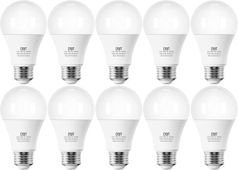 CYLYT 100W مصابيح LED ساطعة مكافئة، مصابيح إضاءة بيضاء نهارية 5000K A19، Focos LED para Casa، لغرفة نوم المطبخ في الداخل، 1500 لومن، قاعدة قياسية E26، 4 عبوات، غير قابلة للتعتيم in Kuwait