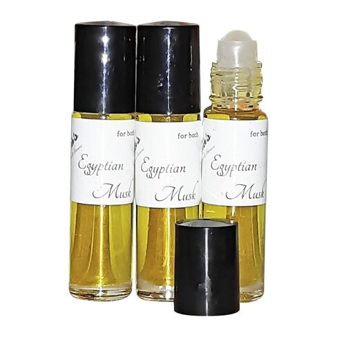 زيوت عطرية المسك المصري - من Xio's Fragrances - رول زيت عطري مصري 3 زجاجات 10 مل / 0.33 أونصة سائلة، عطر المسك الأكثر شعبية لأكثر من 50 عامًا. in Saudi Arabia