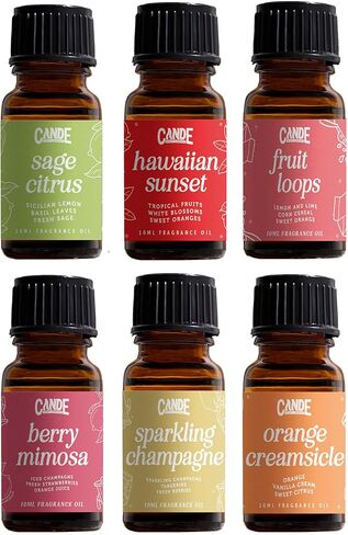 CANDECraftCo Premium Fragrance Oil Bundles – Diffuser Oils Fragrances Scented for Home, Candle Soap Making Supplies, Aromatherapy Blends for House (Fruity, 6-Pack) in Kuwait