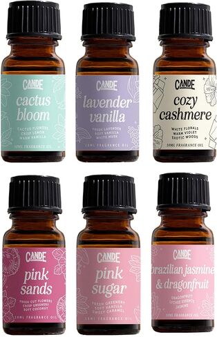 CANDECraftCo Premium Fragrance Oil Bundles – Diffuser Oils Fragrances Scented for Home, Candle Soap Making Supplies, Aromatherapy Blends for House (Fruity, 6-Pack) in Saudi Arabia