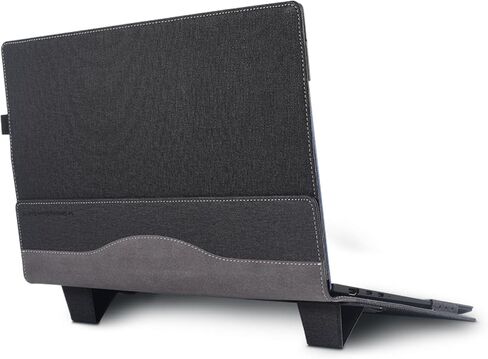 غلاف حالة الكمبيوتر المحمول لـ 15.6 "Samsung Galaxy Book5/4/3/2 Pro 360 15.6 Pro5/4/3/2 NP950 NT955 NP750 Book Sleeve Sleeve Bag Pu with Kickstands (Black ، 15.6) in Kuwait