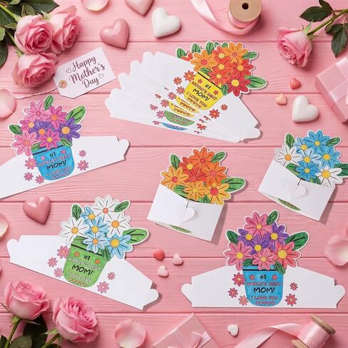 30 Pcs Grandparents Day Crafts Grandparents Day Gifts Bulk Flower Craft Kits Bulk Grandmother Appreciation Week Flower Coloring Greeting Cards DIY Thankful Gift Craft Fun Activities in Saudi Arabia