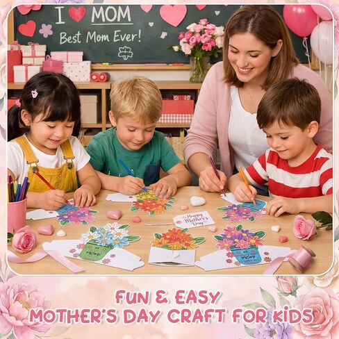 30 Pcs Grandparents Day Crafts Grandparents Day Gifts Bulk Flower Craft Kits Bulk Grandmother Appreciation Week Flower Coloring Greeting Cards DIY Thankful Gift Craft Fun Activities in Saudi Arabia