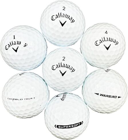 50 كرة جولف كالاواي متنوعة مع حقيبة شبكية، بيضاء، 5A/4A in Kuwait