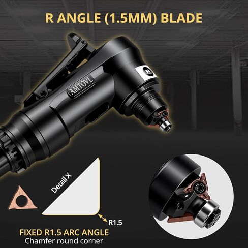 AMTOVL 10PCS Triangle Cutter Heads R Angle for Pneumatic Chamfering Machine,Carbide Turning Inserts for Mini Air Chamfer Tool Replacement Lathe Blades for Deburring on Wood Metal Plastic in Saudi Arabia
