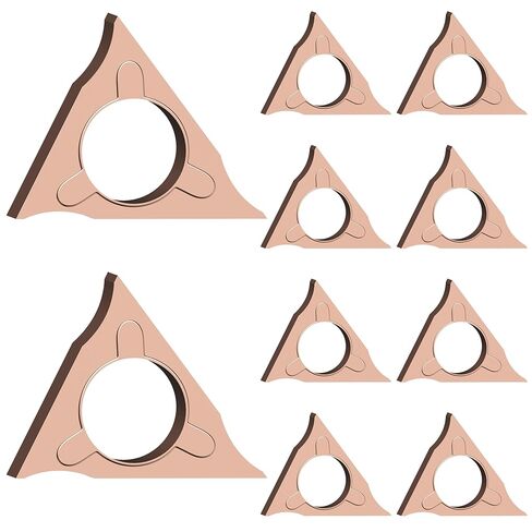 AMTOVL 10PCS Triangle Cutter Heads R Angle for Pneumatic Chamfering Machine,Carbide Turning Inserts for Mini Air Chamfer Tool Replacement Lathe Blades for Deburring on Wood Metal Plastic in Kuwait