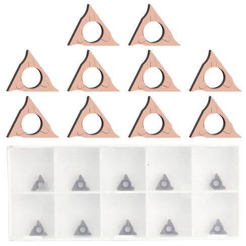 AMTOVL 10PCS Triangle Cutter Heads R Angle for Pneumatic Chamfering Machine,Carbide Turning Inserts for Mini Air Chamfer Tool Replacement Lathe Blades for Deburring on Wood Metal Plastic in Saudi Arabia