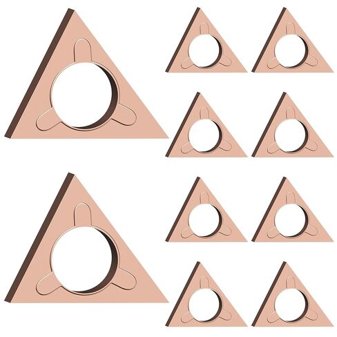 AMTOVL 10PCS Triangle Cutter Heads R Angle for Pneumatic Chamfering Machine,Carbide Turning Inserts for Mini Air Chamfer Tool Replacement Lathe Blades for Deburring on Wood Metal Plastic in Saudi Arabia