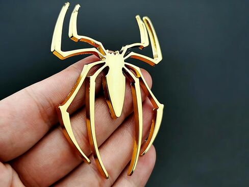 قطعتان من شارات عنكبوت كروم ثلاثية الأبعاد لتزيين السيارة للسيارات العالمية والشاحنات والدراجات النارية وRV والسكوتر وسيارات الدفع الرباعي والباب والنافذة (أسود-B0CJBKLZKB) in Kuwait