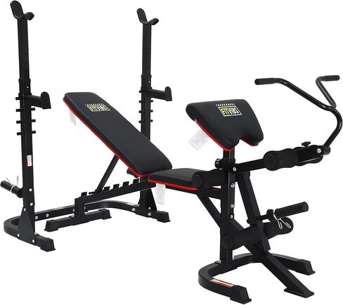 Fitvids Adjustable Weight Bench, Workout Bench for Home Gym, Adjustable Weight Bench Set Workout Machine with Leg Extension and Curl Machine in Saudi Arabia