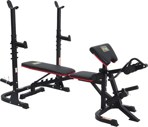 Fitvids Adjustable Weight Bench, Workout Bench for Home Gym, Adjustable Weight Bench Set Workout Machine with Leg Extension and Curl Machine in Saudi Arabia