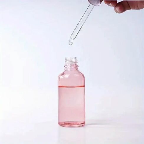 3 pcs 30ml Pink Glass Dropper Bottles with Glass Pipettes - Perfect Travel Accessories for Cosmetics, Perfume, and Essential Oils in Saudi Arabia