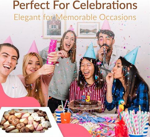 60 Pcs 10x10x2.5 pie boxes for 9 inch pies box 10 inch bakery box, pie boxes with window 10x10 for Cookie Cake, Treats, Pastries, Chocolate Covered Strawberries in Kuwait