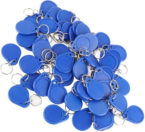 CHICIRIS 125KHz Access Control Keyfob Tag Token for Repeatable Entry, 50pcs Blue Key Chains for Elevator Keys, ID Card in Saudi Arabia