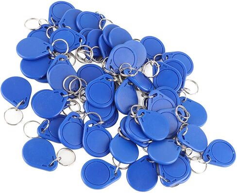 CHICIRIS 125KHz Access Control Keyfob Tag Token for Repeatable Entry, 50pcs Blue Key Chains for Elevator Keys, ID Card in Saudi Arabia
