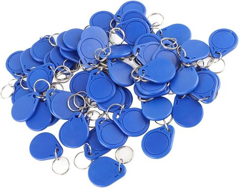 CHICIRIS 125KHz Access Control Keyfob Tag Token for Repeatable Entry, 50pcs Blue Key Chains for Elevator Keys, ID Card in Saudi Arabia