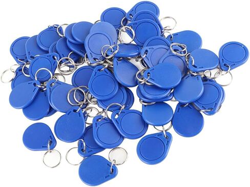 CHICIRIS 125KHz Access Control Keyfob Tag Token for Repeatable Entry, 50pcs Blue Key Chains for Elevator Keys, ID Card in Saudi Arabia