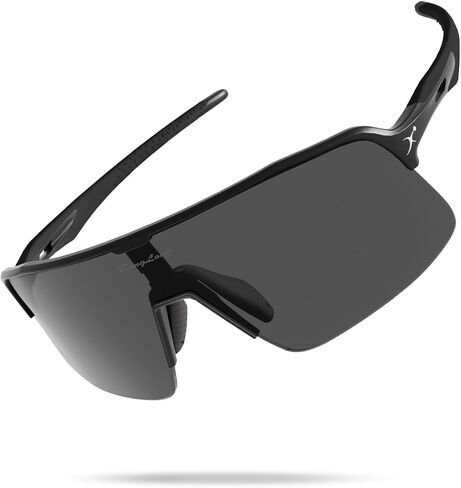 نظارات شمسية للجري من BangLong للرجال والنساء - نظارات شمسية رياضية خفيفة الوزن بوزن 24 جرام للحماية من الأشعة فوق البنفسجية 400 لركوب الدراجات in Kuwait