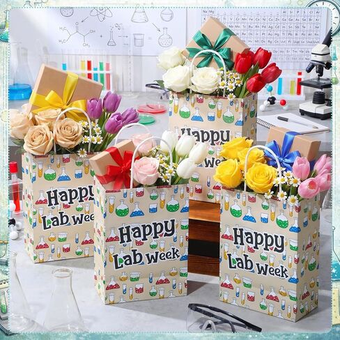 Taobary 12 Sets Vet Tech Week Gifts Bealrinary Technician Week Paper Bag Bag With Tissue Paper Peterinieral Acags with Handles Vet Tech Excessories for Assistant Pet Lover in Saudi Arabia