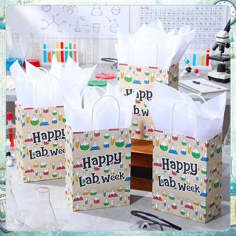 Taobary 12 Sets Vet Tech Week Gifts Bealrinary Technician Week Paper Bag Bag With Tissue Paper Peterinieral Acags with Handles Vet Tech Excessories for Assistant Pet Lover in Saudi Arabia