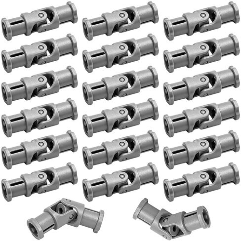20pcs Grey Universal U Joint 3L Lot Pack, Joints Connectors Robot Parts, Technical Compatible Connectors Parts for Robotics Motors Advanced Building in Kuwait