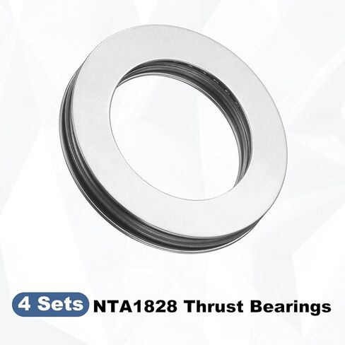 uxcell 4 مجموعات NTA512 محامل إبرة التوجه مع 8 غسالات، محامل إبرة الصلب الكروم، ID 5/16"، OD 3/4"، سمك 1/8" in Saudi Arabia