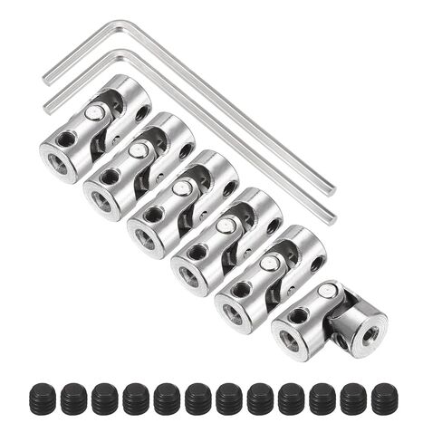 MECCANIXITY 6Pcs 5mm to 5mm ID Steering Universal Joint Shaft Coupling, SAE 1045 Steel 45°Degree Rotatable Joints Coupler with Screws Wrench Set for Model Car Ship Drive Shaft Motor in Saudi Arabia