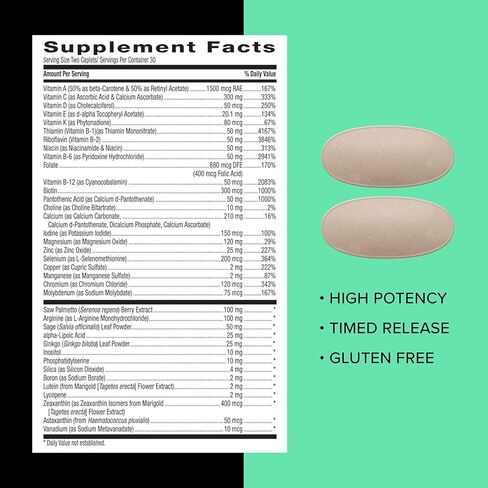 GNC Mega Men 50 Plus Multivitamin Caplets, Clinically Proven, Heart & Prostate Health, B Vitamins, Saw Palmetto, Memory, Vitamin D-3, 60 Count in Saudi Arabia