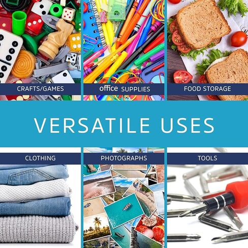 GPI - 7" x 7" Zip Bags, Clear Plastic Reclosable Zipper Baggies with Resealable Zip Top Lock for Sandwiches, Food Storage, Craft & Office Supplies & Toys. 2 Mil Thick. 100 Count in Kuwait