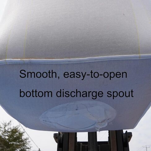 أكياس FIBC السائبة مقاس 35 بوصة × 35 بوصة × 43 بوصة، 10 عبوات - سعة شديدة التحمل 2200 رطل، قمة واق من المطر وأسفل صنبور، قماش مثبت بالأشعة فوق البنفسجية - أكياس تخزين ونقل صناعية للحبوب والقهوة والكريات البلاستيكية in Kuwait