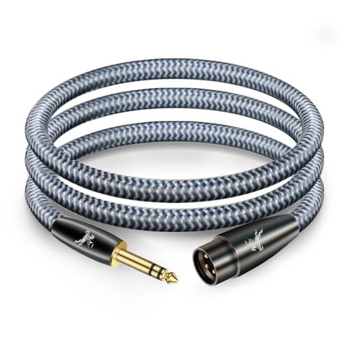 1/4" TS to XLR Female Cable 1M/3.2ft - 24K Gold Plated, OCC Copper, Braided Jacket - Unbalanced Instrument Cable for Guitar/Bass to Mixer/Audio Interface in Saudi Arabia