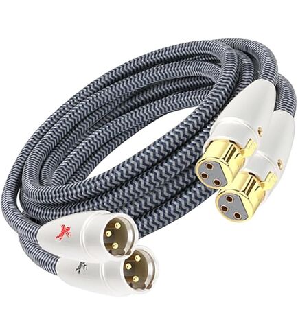 1/4" TS to XLR Female Cable 1M/3.2ft - 24K Gold Plated, OCC Copper, Braided Jacket - Unbalanced Instrument Cable for Guitar/Bass to Mixer/Audio Interface in Saudi Arabia
