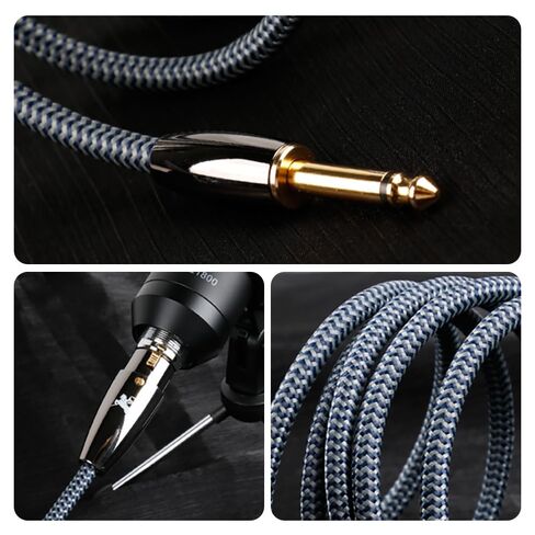 1/4" TS to XLR Female Cable 1M/3.2ft - 24K Gold Plated, OCC Copper, Braided Jacket - Unbalanced Instrument Cable for Guitar/Bass to Mixer/Audio Interface in Saudi Arabia