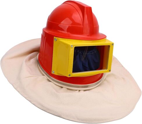 Professional Air Fed Sandblasting Helmet with Clear Double Lens Heavy Duty ABS Construction Adjustable Airflow System for Industrial Painting Sandblasting Cleaning Work in Saudi Arabia
