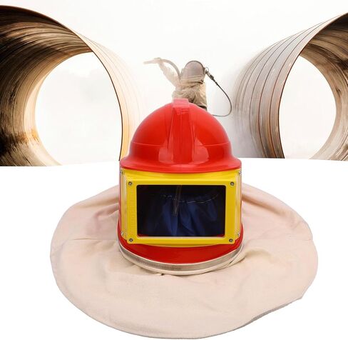 Professional Air Fed Sandblasting Helmet with Clear Double Lens Heavy Duty ABS Construction Adjustable Airflow System for Industrial Painting Sandblasting Cleaning Work in Saudi Arabia