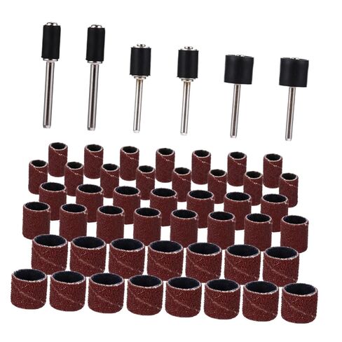 TEHAUX 51pcs Sandpaper Bands Drum Mandrel for Woodworking Polishing and Sanding Compatible Rotary Tools Grit Levels in Saudi Arabia