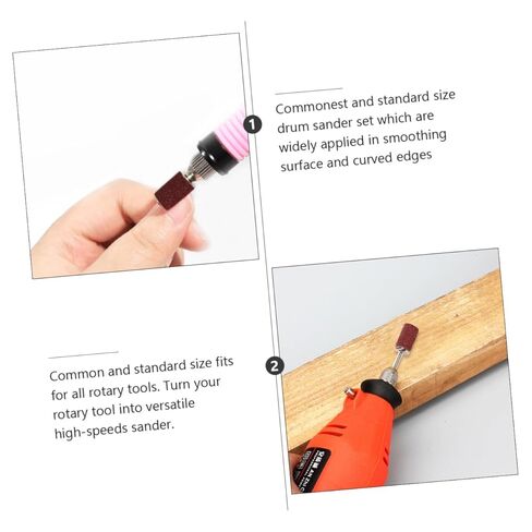 TEHAUX 51pcs Sandpaper Bands Drum Mandrel for Woodworking Polishing and Sanding Compatible Rotary Tools Grit Levels in Saudi Arabia